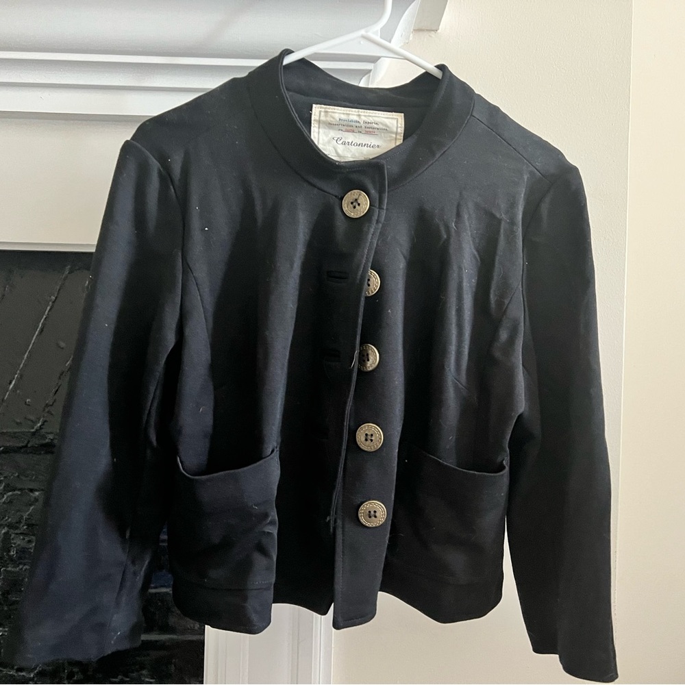 Anthropologie black cropped jacket